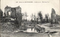 Ruins of Montdidier CPAl' feeding trough