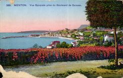 Menton CPA View taken of the boulevard of Garavan