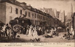 Boilly CPA Arrivee d'une diligence dans la cour des Messageries Musee du Louvre