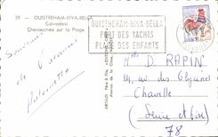 Ouistreham Riva Bleated CPA Chevauchee on the beach (horse)