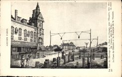 CPA Ancien Paris Tour de l'horloge et le pont du change sous l'Empire