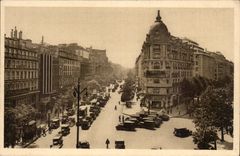 Paris CPA Carrefour richelieu Drouot Boulevards des Italiens et Haussmann