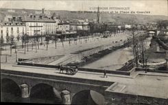 Auvergne CPA the bridge Bourbon and the place of the Gravel