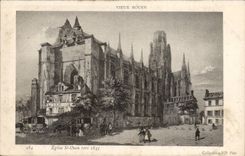 Rouen CPA Church Saint ouen about 1845