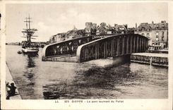 Dieppe CPA die rotierende Brucke von Pollet