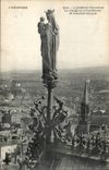 Clermont Ferrand CPA the Virgin of the cathedral and panoramic sight