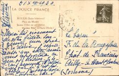 Rouen CPA Places Jeanne market of arc on its roughing-hew