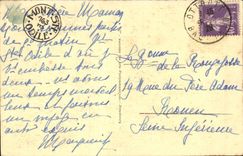 CPA Mont Saint Odile die Nachrichten ragen mit Statue des heiligen Odile-Segens Elsass hoch