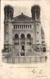 Lyon - Front der Basilika von Fourviere - CPA