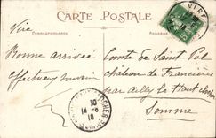 CPA Vire Un portail rue du Neubourg Lions