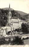 Lourdes - the Basilica - Swimming pools and the Cave - CPA
