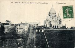 Paris CPA Sacre Coeur et funiculaire