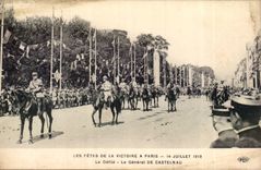 Paris CPA FEtes of the Victoire has Paris July 14th 1919 the procession the general one of Castelnau
