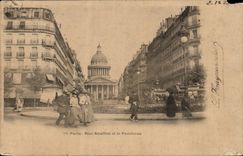 Paris CPA Street Soufflot and the Pantheon