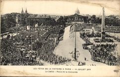 Paris CPA FEtes of the Victoire has Paris July 14th 1919 the Place procession Harmony