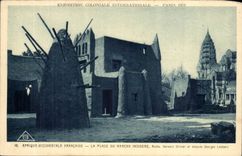 CPA Afrique Occidentale Francaise La place du marche indigene Exposition coliniale internationale 1931