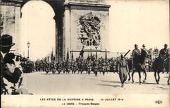 Paris CPA Fetes of the victory has Paris July 14th 1919 Belgian the Troupes procession