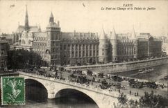 Paris CPA Le pont au change et le palais de justice