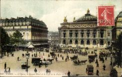 Paris CPA L Opera the large hotel and the coffee of Peace