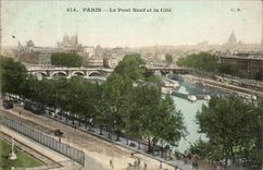 Paris CPA Le pont neuf et la cite