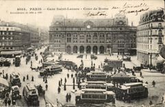 Paris CPA Gare Saint lazare Cour de rome 