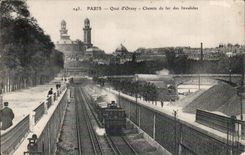 Paris CPA Quay of Orsay Railroad of Invalides (train subway) the TOP