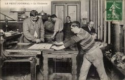 Paris CPA the Small Newspaper stereotype room TOP (newspaper presses media)