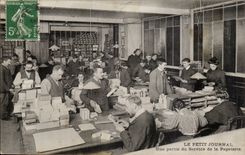 Paris CPA the Small Newspaper part of the service of Paper mill TOP (newspaper presses media)