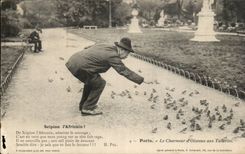 Paris CPA Le charmeur d'oiseaux aux Tuileries TOP