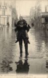 Paris CPA Floods of Paris January 29th 1910 a courageous man TOP