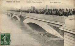 Paris CPA Inondations de Paris 29 janvier 1910 Pont d'Austerlitz Le 27 janvier