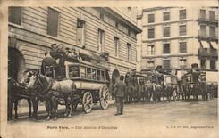 Paris Lived CPA a station of slow train TOP (horses conveys)