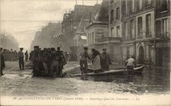 Paris CPA Stereotypes of January 28th 1910 SAuvetage Quay of the Small towers