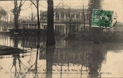 Paris CPA 1910 La Floods great rising of the Seine Floods of the restaurant Ledoyen Avenue of the fields elysees