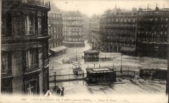 Paris CPA 1910 Place Floods of Rome