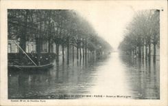 Paris CPA 1910 Avenue Montaigne Floods