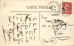 Paris CPA Floods 1910 Les footbridges Street of Beaune