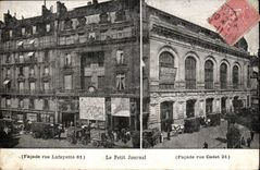 Paris CPA Facade rue Lafayette Le Petit Journal (presse media) rue CAdet