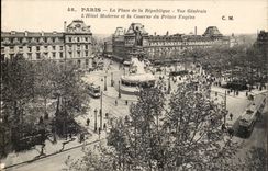 Paris CPA Places Republic View