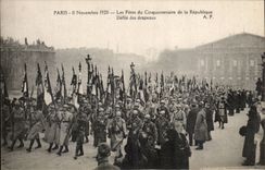 Paris CPA November 11th 1920 festivals of the fiftieth anniversary of the Republic Ravelled of the Flags