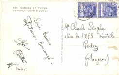 Szenen und Standards Algerien-CPA das merchpui ein Braten im Freien