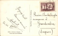 Szenen Algerien-CPA und Standardbrunnen in einer Palmenplantage