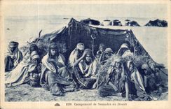 Szenen Algerien-CPA und Standardlager der Nomaden in der Wuste