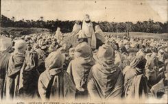 Szenen- und Standardablesen Algerien-CPA von Coran