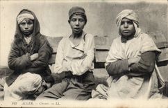 Algerien Algiers CPA Shoeshiners