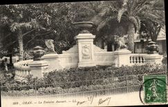 Algeria Oran CPA the Aucourt fountain