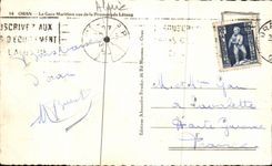 Algeria Oran CPA Train station maritime sight of the Letang walk