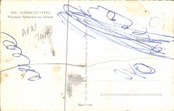 Szenen Algerien-CPA und Standardsaharalandschaft mit der Wuste