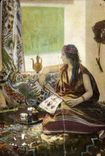 Algeria CPA Scenes and standard Arab Woman in her interior