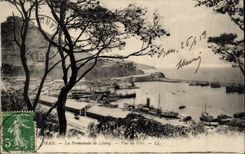 Algeria Oran CPA the walk of Letang Seen of the port